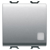 Illuminated double-pole circuit breaker 2 mod. Titanium